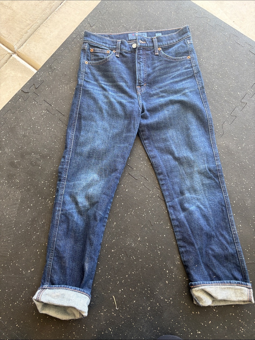Lucky Brand Dark Blue Straight-Leg Jeans